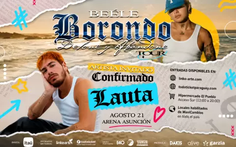 Lauta, el artista argentino fue confirmado como invitado especial del concierto que ofrecer� Be�le el pr�ximo 21 de agosto en Arena Asunci�n