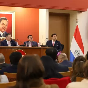 Santiago Pe�a en la ANR.