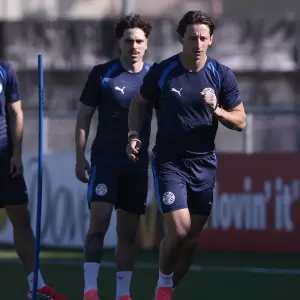 Mat�as Galarza, una de las novedades que prepara el seleccionador Gustavo Alfaro para el segundo partido de la Albirroja.