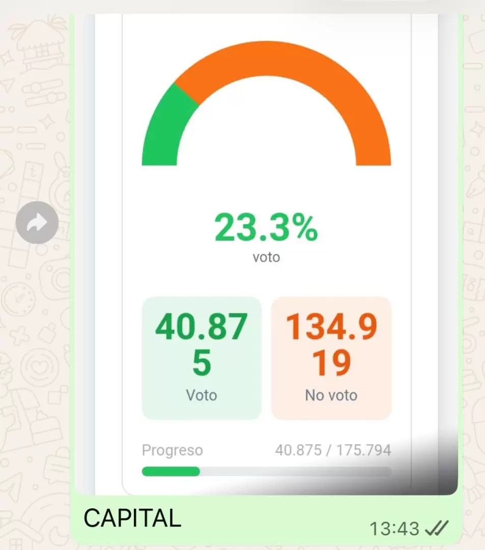 Informe de capital en internas ANR.