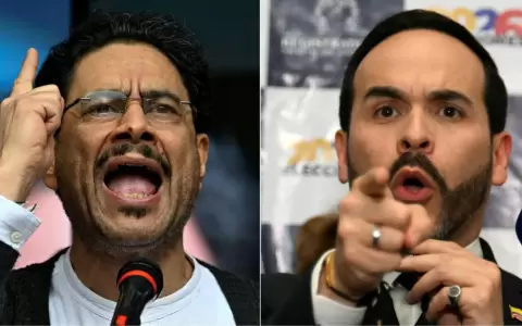 Iv�n Cepeda, a la izquierda, y Abelardo de la Espriella se enfrentan en la segunda vuelta de las elecciones presidenciales en Colombia.
