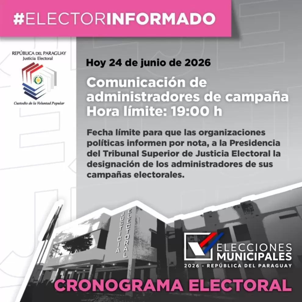 Cronograma electoral.