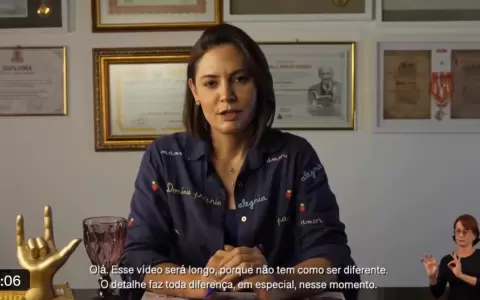 Michelle Bolsonaro realizando su denuncia a trav�s de redes.