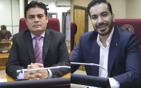 Los diputados Santiago Ben�tez y Juan Manuel Ayala Acevedo.