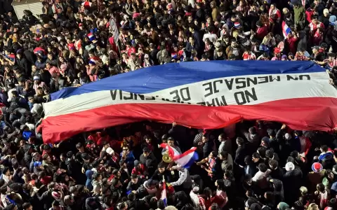 Paraguay clasifica a octavos de finales Mundial 2026- festejo - pante�n de los h�roes - calle palma - festejo albirrojo