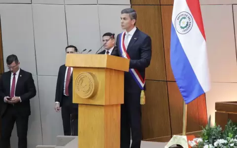 Santiago Pe�a en su tercer informe de gesti�n.