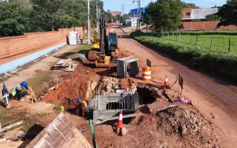 Avanzan obras sobre la avenida Avelino Mart�nez.