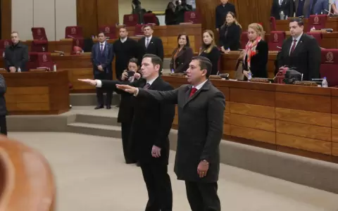 Los diputados Alejandro Aguilera y Diego Candia.