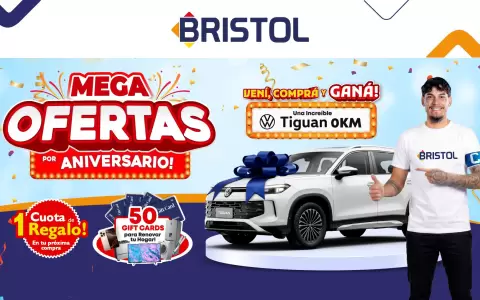 Bristol celebra 46 a�os con descuentos, cuotas de regalo y el sorteo de una Volkswagen Tiguan 0 km