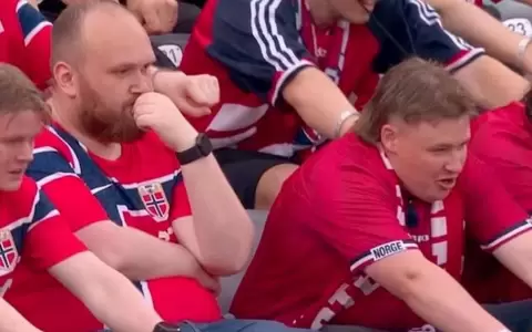 El hincha noruego que se viraliz� por negarse a la celebraci�n vikinga: "No voy a remar"