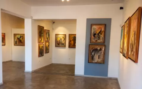 Vista de sala de la muestra "Desasosiego", de Carlos Rolandi. Galer�a Art�stica.