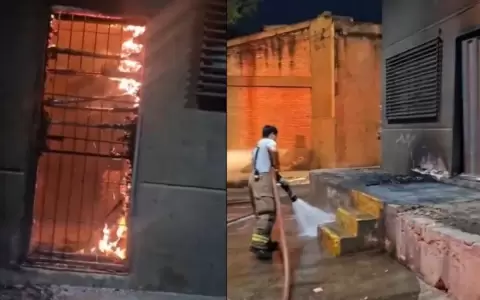 As� qued� el dep�sito de los bomberos.