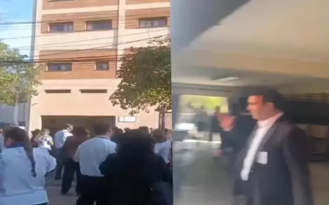 Edificio del RUN siendo evacuados urgentemente.