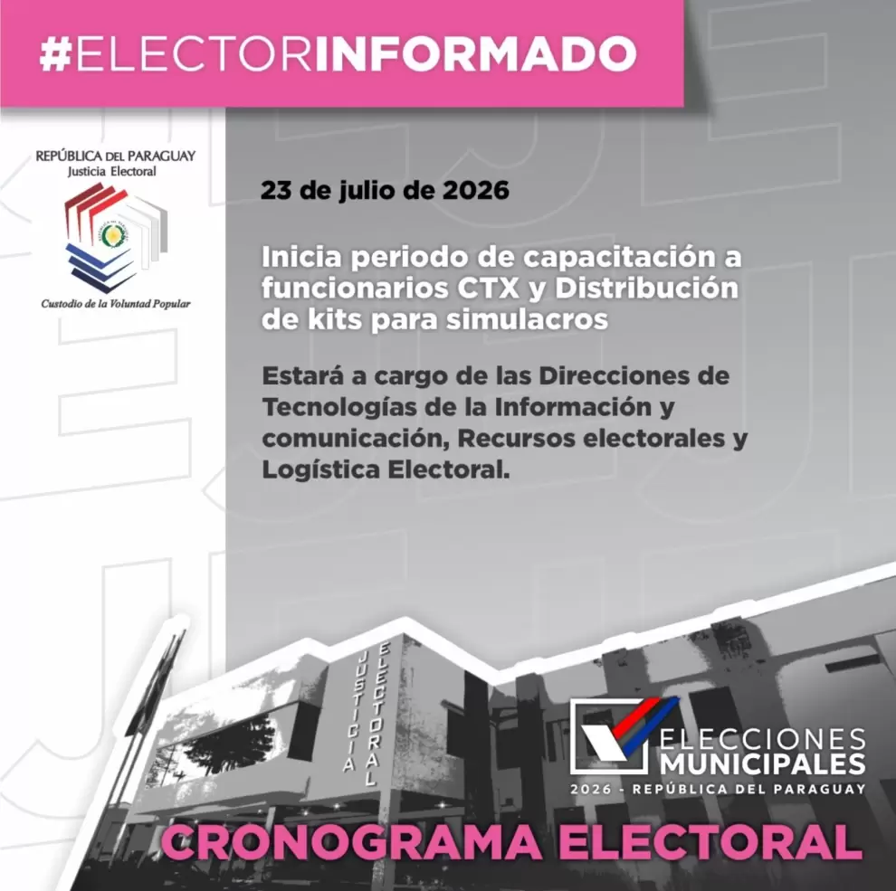 Cronograma del TSJE.
