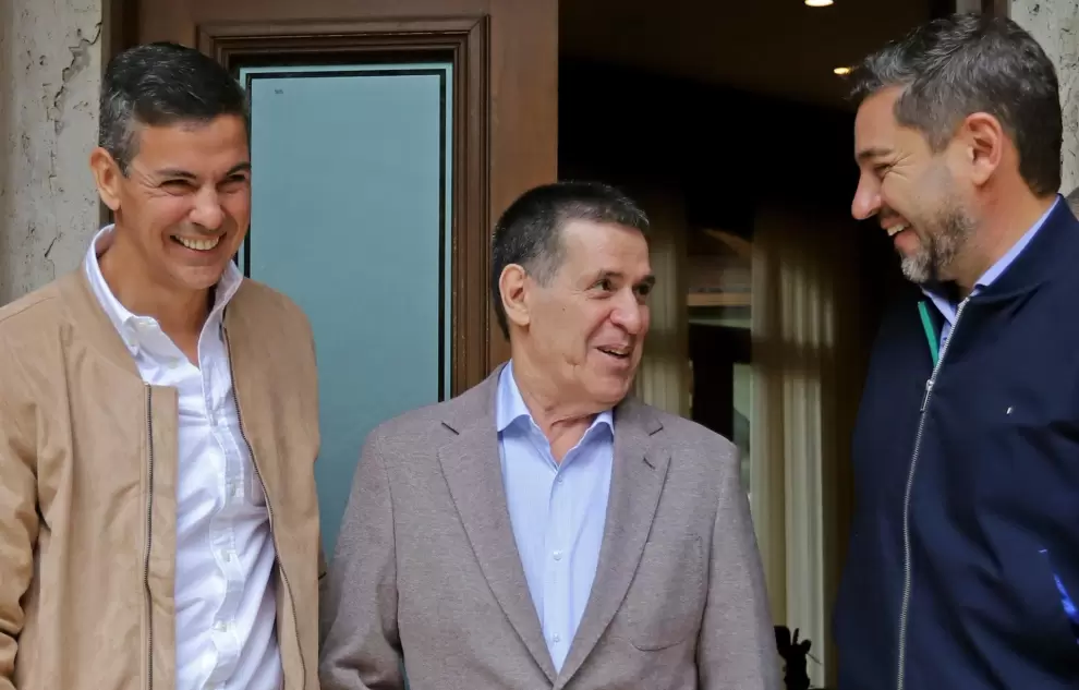 Santiago Pe�a, Horacio Cartes y Pedro Alliana.