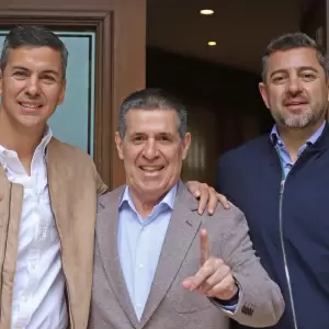 Santiago Pe�a, Horacio Cartes y Pedro Alliana.