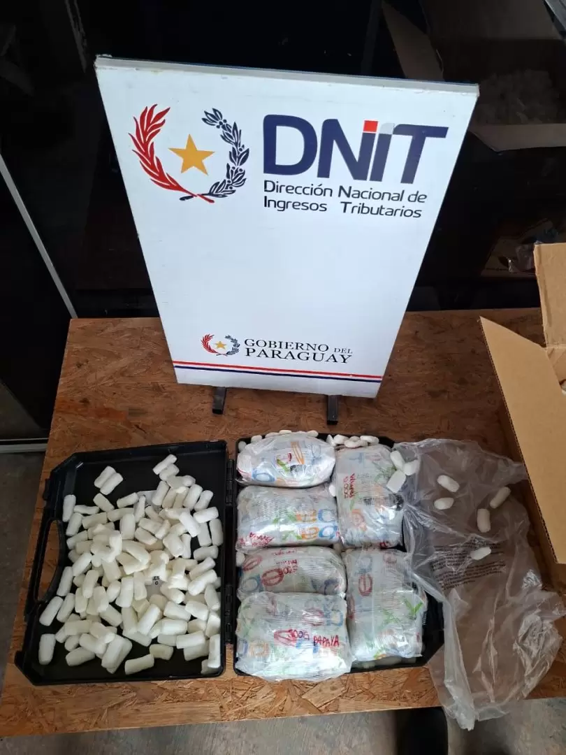 Droga incautada por la Dinac. Foto: Gentileza.