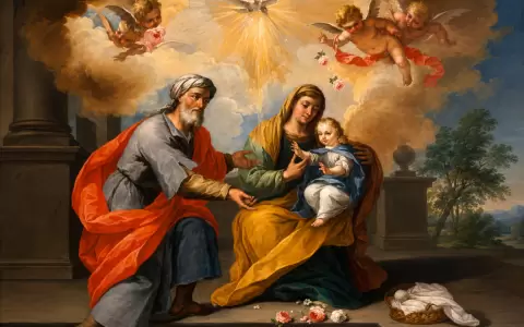 San Joaqu�n y Santa Ana, patronos de los abuelos.