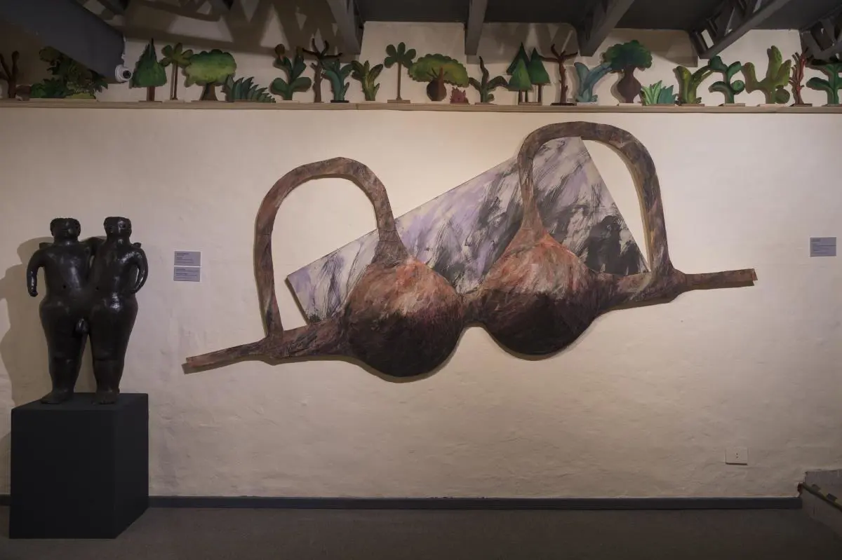 Pedro Ag�ero.em Soutien theorique/em, 1990.br /Acr�lico y neopastel sobre cart�n.br /Colecci�n CAV/Museo del Barro.br /� Laura Mandelik.