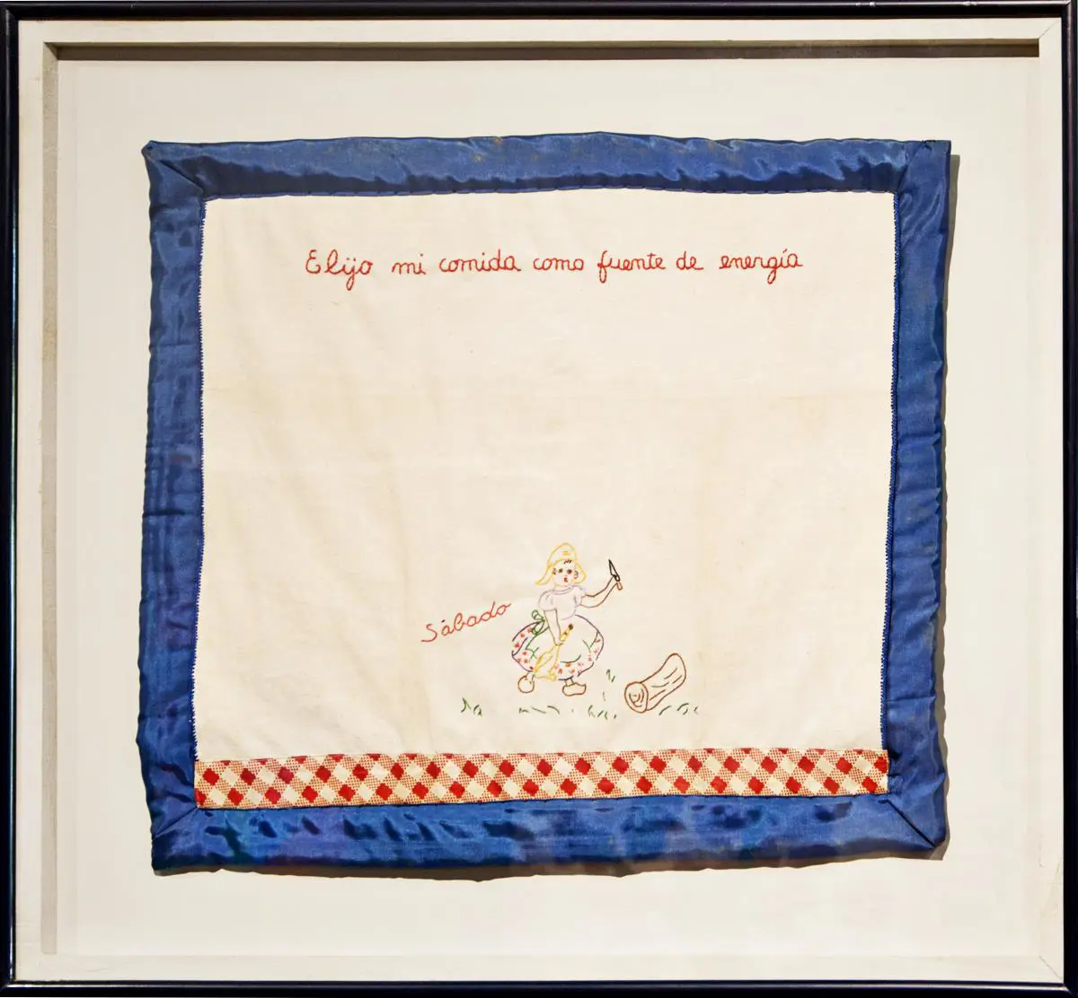 emSin título/em. Bordado sobre textil (frazada), 1995. Colección Mónica González. © Ana Ayala