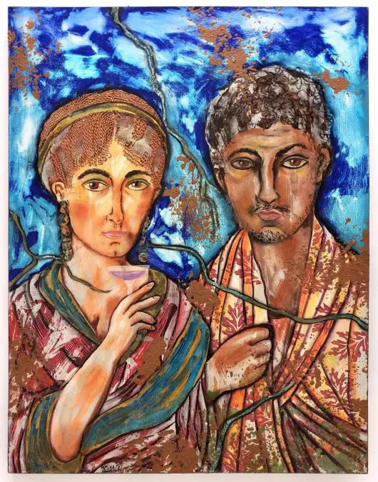 Sin t�tulo de la serie Pompeya. Acr�lico sobre lienzo, de Ricardo Migliorisi.