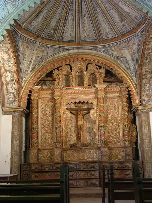 Retablo de la sacristía. Foto tomada durante un viaje en 2004. © María José Diez Gálvez
