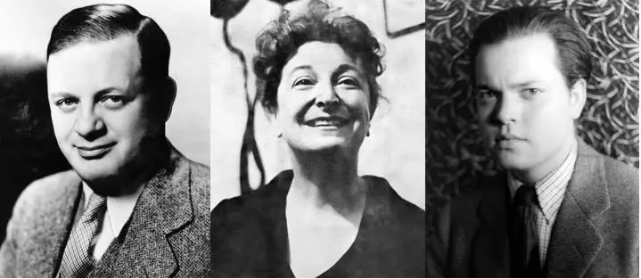Herman Mankiewicz, Pauline Kael y Orson Welles. Archivo.