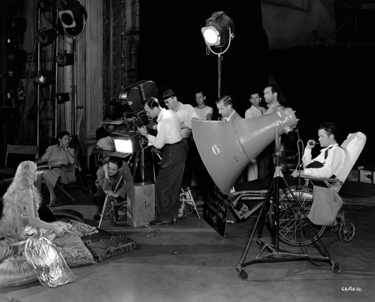 Momentos del rodaje de emCitizen Kane/em. Archivo.