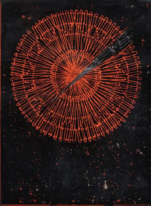Laura M�rquez, emSin t�tulo/em, c. 1966, linograbado, 38 cm x 20 cm. Colecci�n Nasta. Cortes�a.