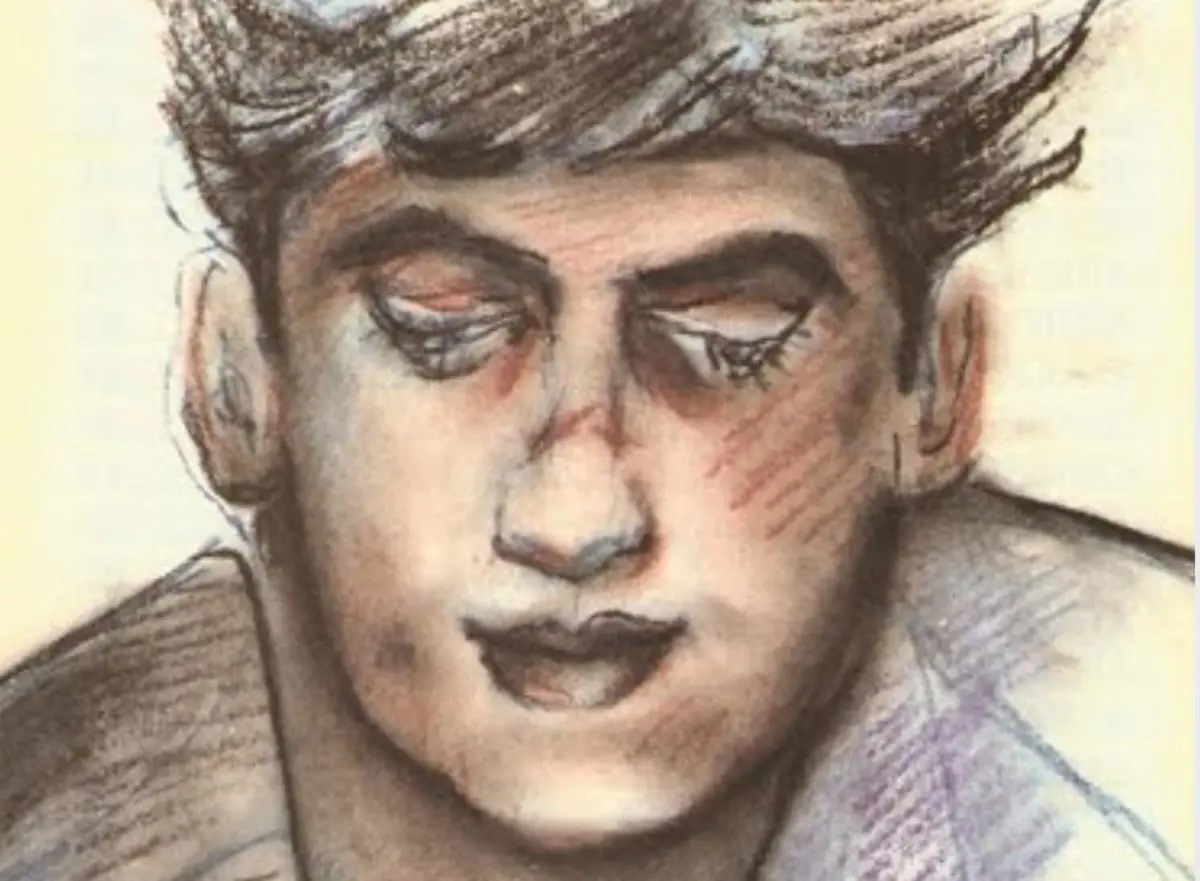 Marcelo Hern�ez, retratado por Lucio Aquino, 1983 (detalle)