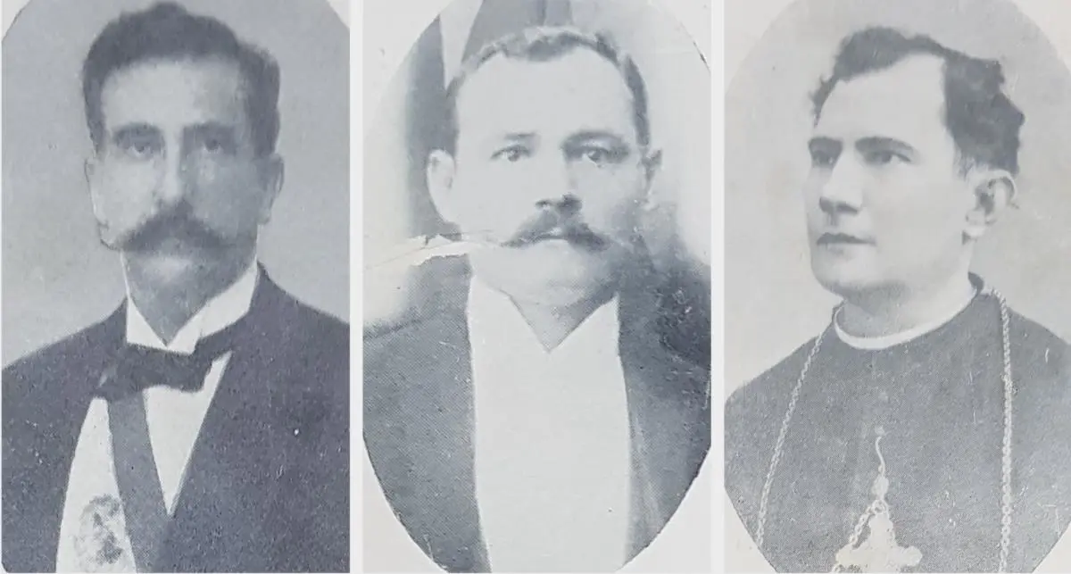 Emilio Aceval, Facundo Ynsfrán, Juan Sinforiano Bogarín. emÁlbum Gráfico/em, 1911. Cortesía