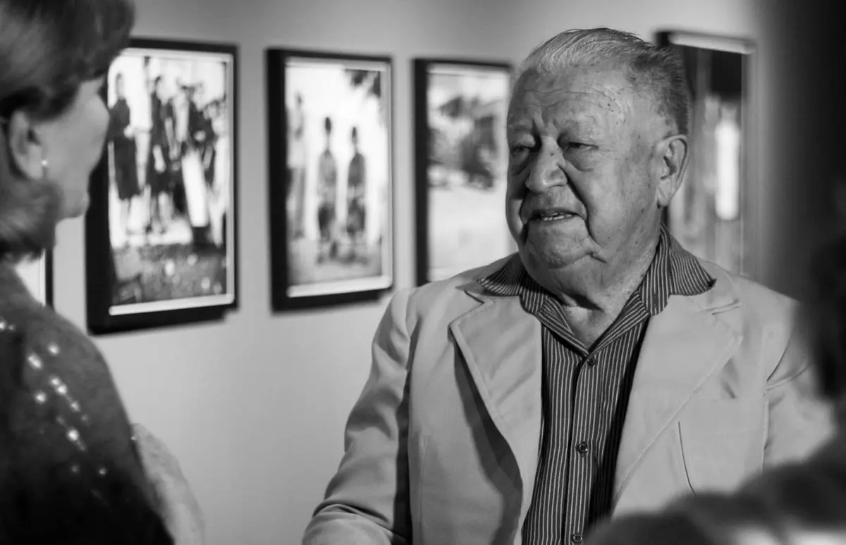 Tiburcio Gonz�lez Rojas en su exposici�n, 2018. Cortes�a Fundaci�n Texo
