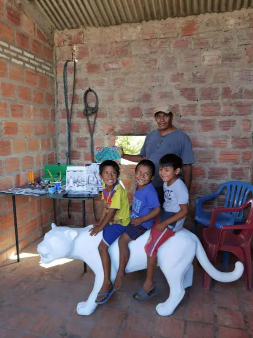 Clemente Juliuz en su casa. Proyecto Somos Yaguarete. Cortes�a