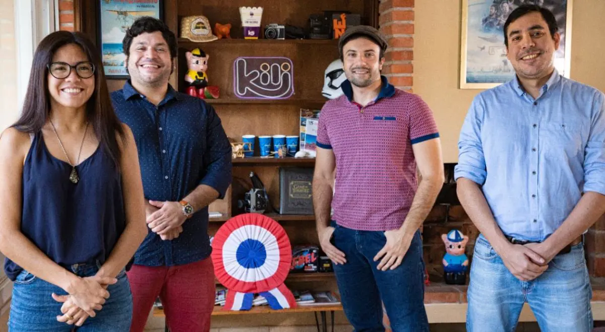 El equipo. Cecilia Vargas Pe�a, Carlos Mart�nez, Joaqu�n Serrano y Gustavo Riart. Cortes�a