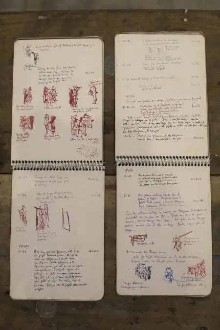 Le�n Ferrari, cuadernos personales. Registro del proceso de creaci�n de emSerm�n de la sangre/em,1962 � Laura Mandelik