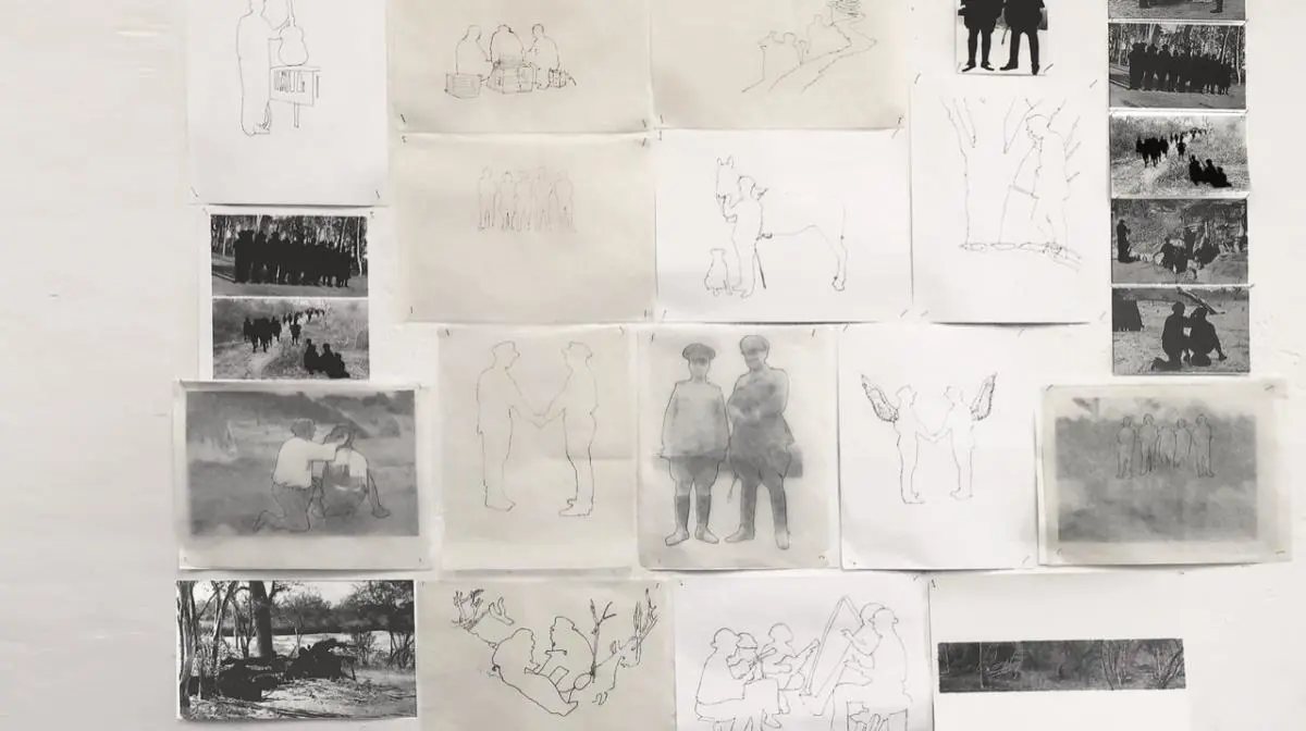 Joaquín Sánchez. Bocetos de obra. Cortesía del artista
