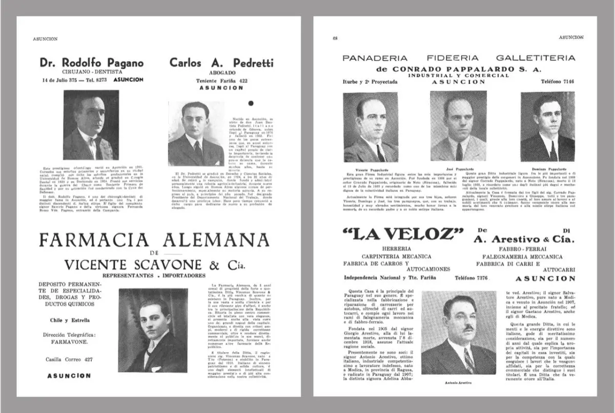 P�ginas de emItaliani nel Paraguay/em, de E. Aliprandi y V. Martini, 1931/1939. Tiempo de Historia