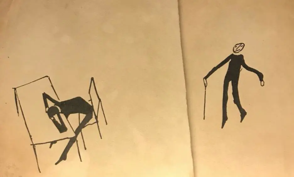 Museo Franz Kafka, Praga. Dibujos de Kafka. Cortes�a