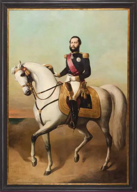 Bernardet (atribuido). Retrato escuestre del Mariscal Fracisco Solano L�pez, ca. 1865. Cortes�a
