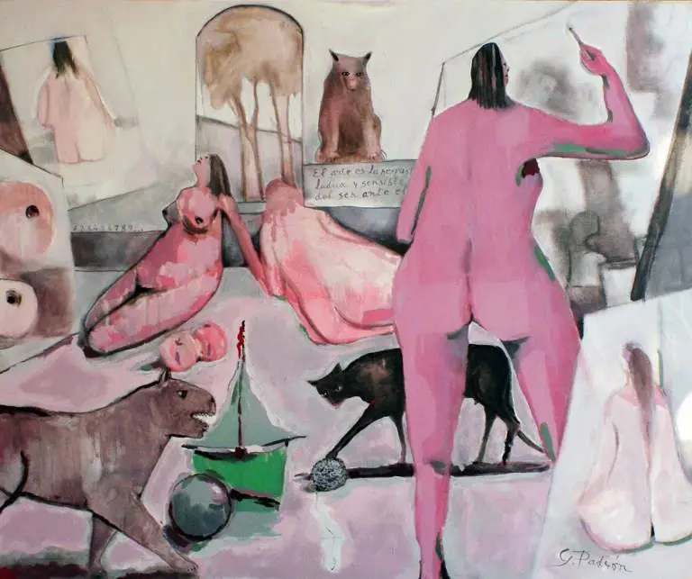 Gilberto Padr�n. emBarquito en el atelier,/em 2021. Serie Espacios Imaginarios. Cortes�a