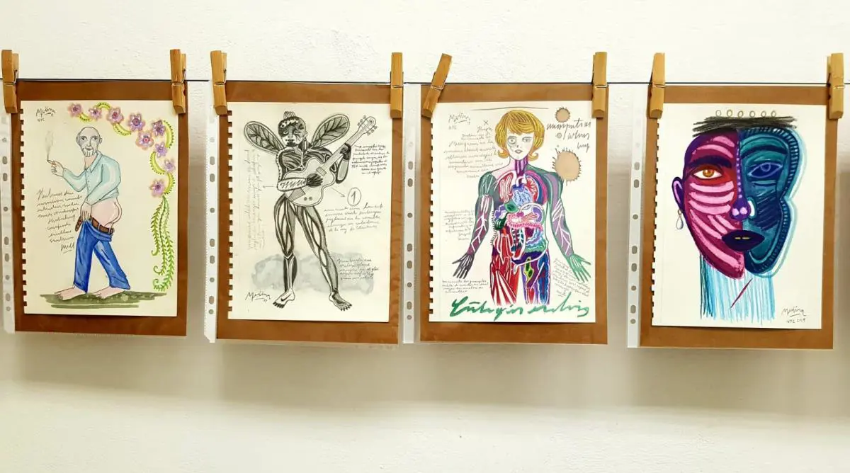 Marcelo Medina. De la serie emEr�tica sombr�a. Cuadernos de NY/em, 2019. Cortes�a