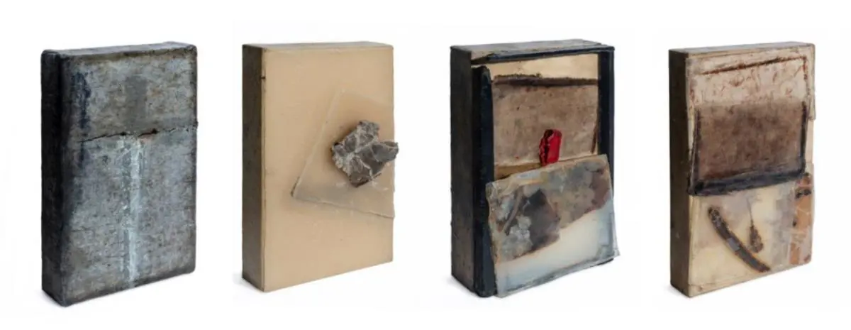 Paz Lira. De la serieem Ruta Beuys 10 estaciones/em, 2021. Once m�dulos en t�cnica mixta. Cortes�a
