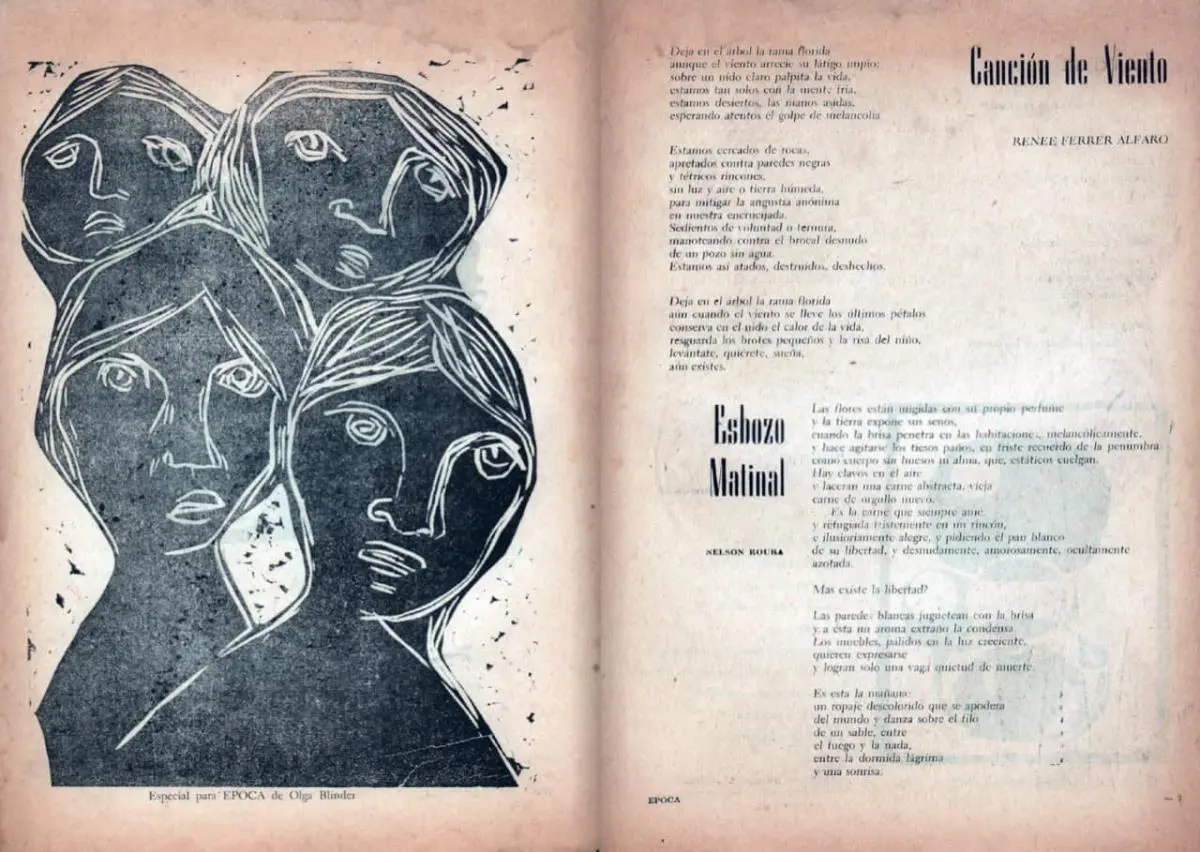 em�poca/em, peri�dico estudiantil libre. Ilustraci�n de Olga Blinder (Aranduvera)