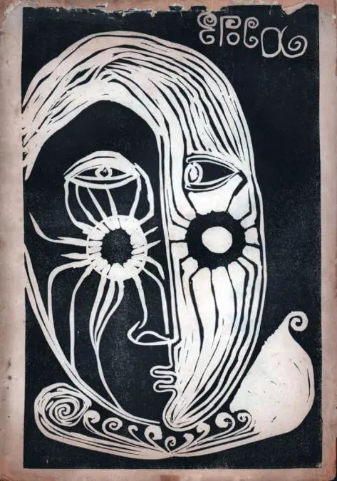 em�poca/em, peri�dico estudiantil libre. Portada de Jos� Antonio Pratt Mayans (Aranduvera)