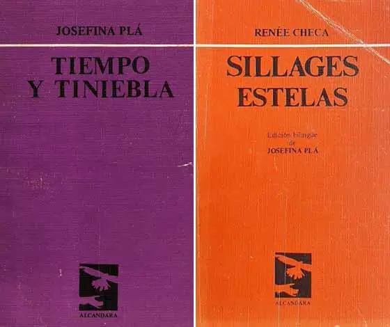 Josefina Pl�, emTiempo y tiniebla/em. Ren�e Checa, emSillages/Estelas./em Ediciones Alc�ndara. Cortes�a