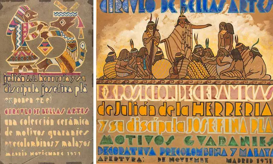 Afiches de la exposici�n en el C�rculo de Bellas Artes de Madrid, 1931. Cortes�a