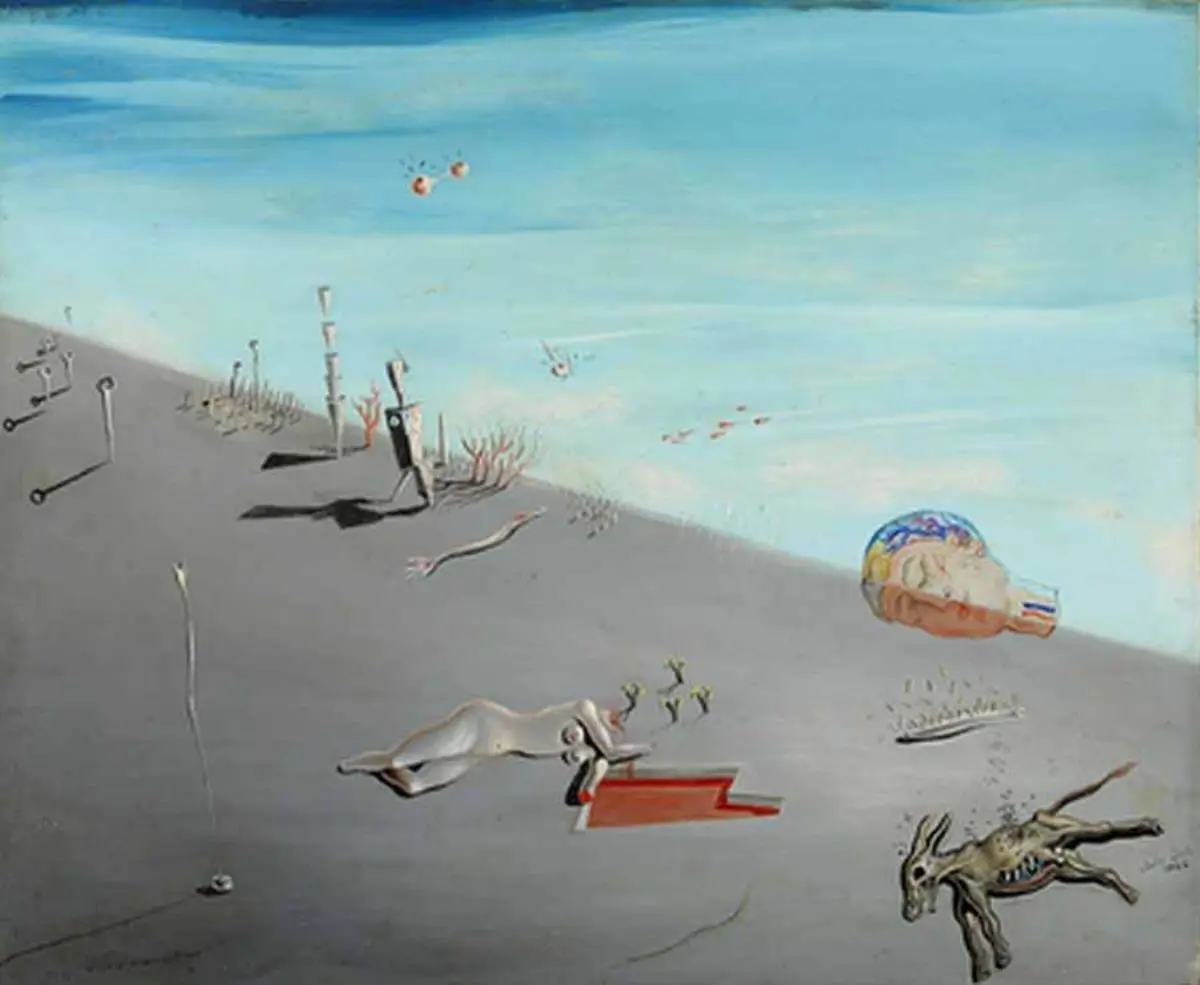 Salvador Dalí, emLa miel es más dulce que la sangre/em, 1926. Óleo sobre madera. Fundación Gala y Salvador Dalí.
