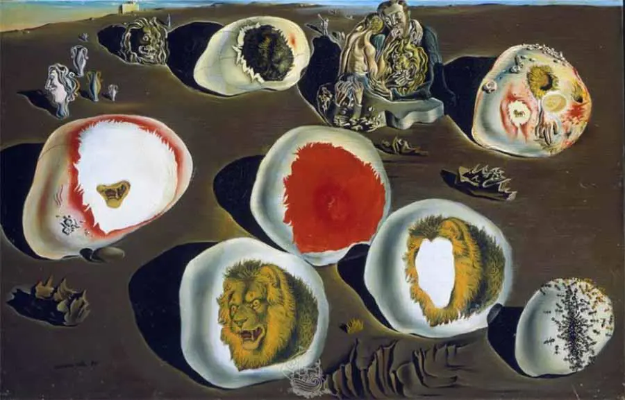 Salvador Dalí, emLas acomodaciones de los deseos/em, 1929. Óleo y collage sobre cartón. The Metropolitan Museum of Art, Nueva York © Malcolm Varon. Cortesía
