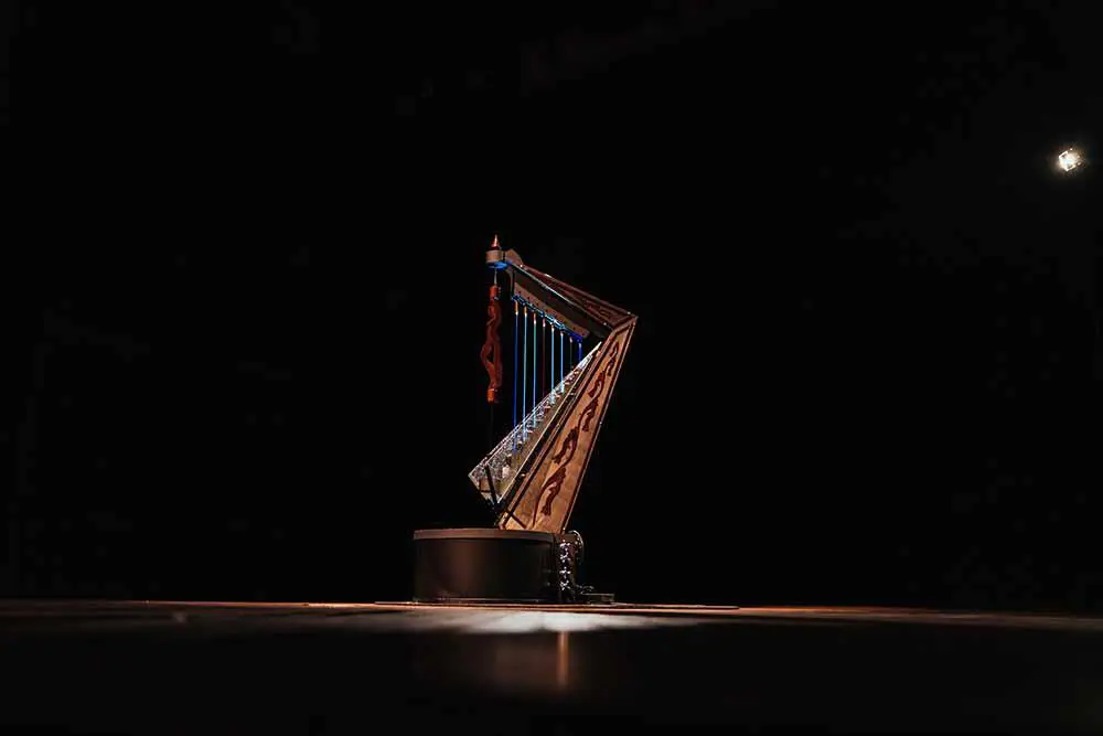 Arpa de agua presentada en el Teatro Municipal.