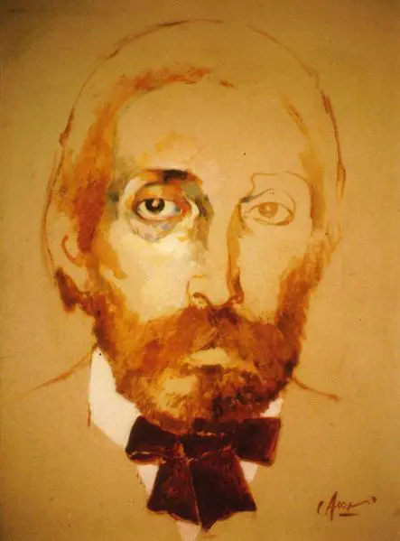 Rafael Barrett, pintado por el artista argentino Carlos Alonso. Cortes�a